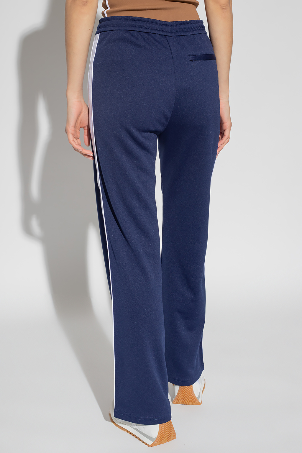 【関税&送料込】Loewe Tailored Trousers Navy blue Trousers with logo Loewe - SchaferandweinerShops